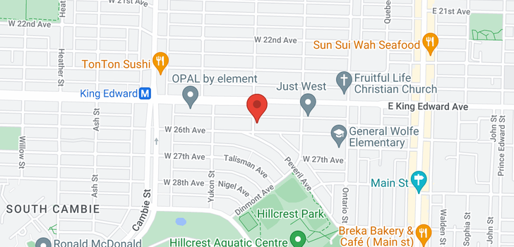map of 197 W 26TH AVENUE